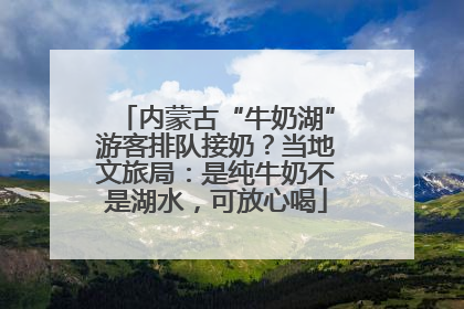 内蒙古“牛奶湖”游客排队接奶？当地文旅局：是纯牛奶不是湖水，可放心喝
