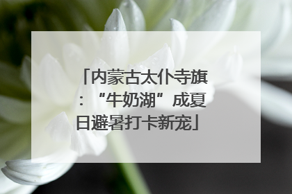 内蒙古太仆寺旗：“牛奶湖”成夏日避暑打卡新宠