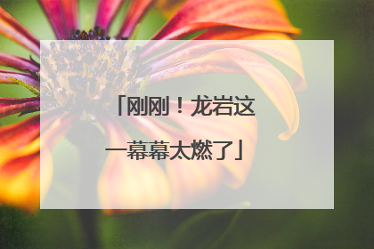 刚刚！龙岩这一幕幕太燃了
