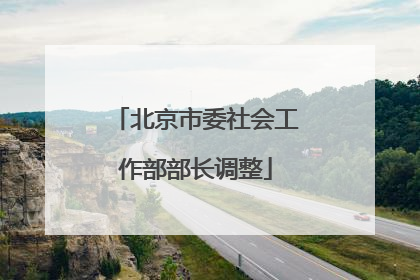 北京市委社会工作部部长调整