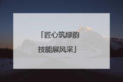 匠心筑绿韵 技能展风采
