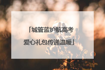 城管蓝护航高考 爱心礼包传递温暖
