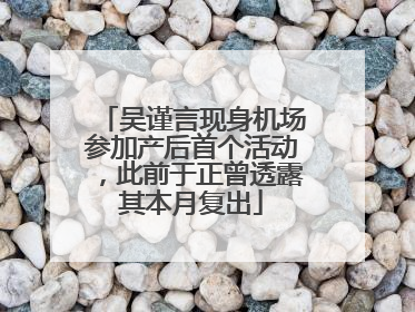 吴谨言现身机场参加产后首个活动，此前于正曾透露其本月复出