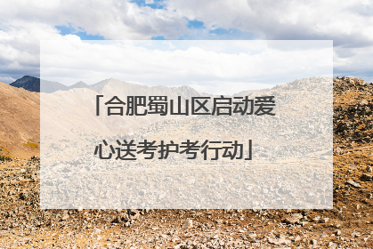 合肥蜀山区启动爱心送考护考行动