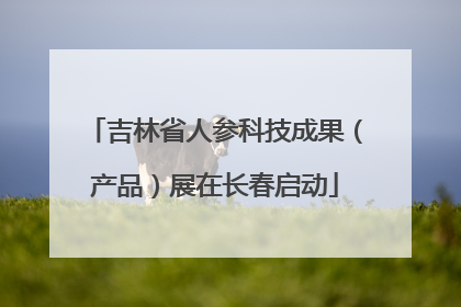 吉林省人参科技成果（产品）展在长春启动