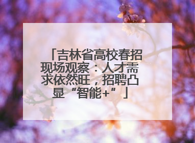 吉林省高校春招现场观察：人才需求依然旺，招聘凸显“智能+”