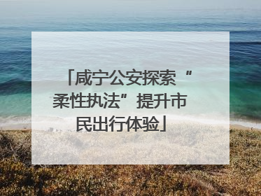 咸宁公安探索“柔性执法”提升市民出行体验