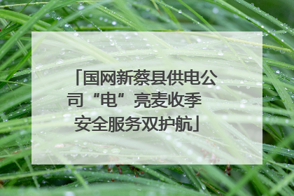 国网新蔡县供电公司“电”亮麦收季 安全服务双护航