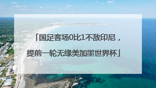 国足客场0比1不敌印尼，提前一轮无缘美加墨世界杯