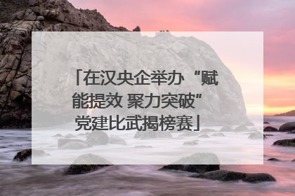 在汉央企举办“赋能提效 聚力突破”党建比武揭榜赛