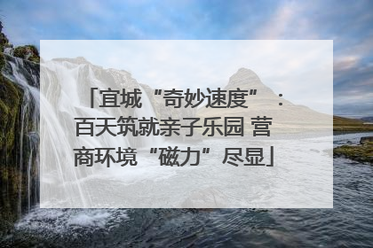 宜城“奇妙速度”：百天筑就亲子乐园 营商环境“磁力”尽显