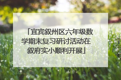 宜宾叙州区六年级数学期末复习研讨活动在叙府实小顺利开展