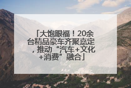 大饱眼福！20余台精品豪车齐聚嘉定，推动“汽车+文化+消费”融合