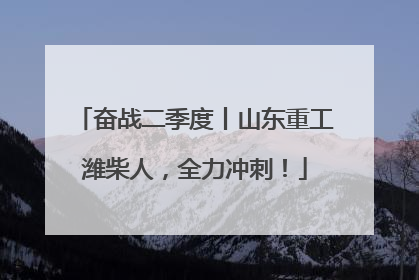奋战二季度丨山东重工潍柴人，全力冲刺！