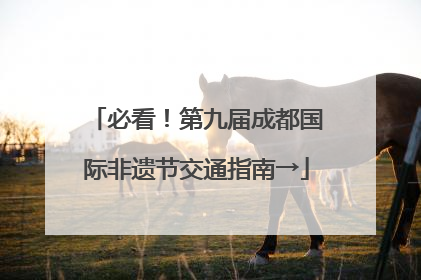 必看！第九届成都国际非遗节交通指南→