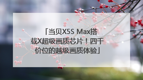 当贝X5S Max搭载X超级画质芯片！四千价位的越级画质体验