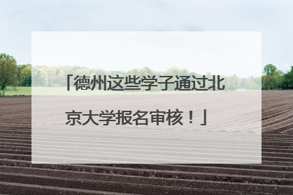 德州这些学子通过北京大学报名审核！