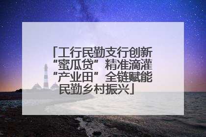 工行民勤支行创新“蜜瓜贷”精准滴灌“产业田”全链赋能民勤乡村振兴