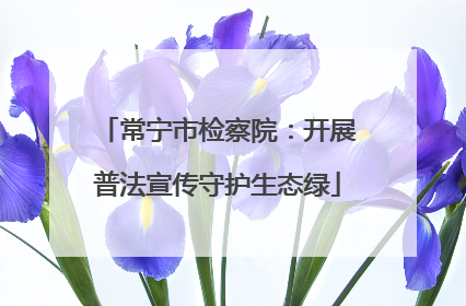 常宁市检察院：开展普法宣传守护生态绿