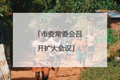 市委常委会召开扩大会议