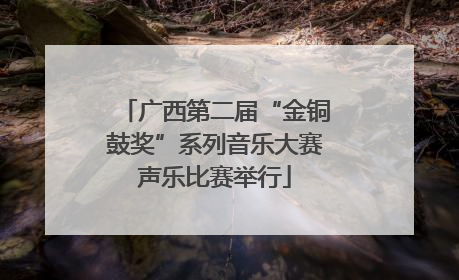 广西第二届“金铜鼓奖”系列音乐大赛声乐比赛举行
