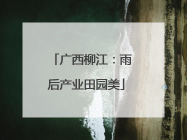 广西柳江：雨后产业田园美