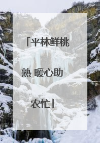 平林鲜桃熟 暖心助农忙