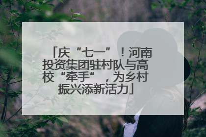 庆“七一”！河南投资集团驻村队与高校“牵手”，为乡村振兴添新活力