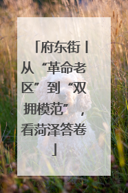 府东街丨从“革命老区”到“双拥模范”，看菏泽答卷