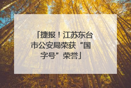 捷报！江苏东台市公安局荣获“国字号”荣誉