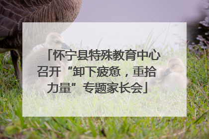 怀宁县特殊教育中心召开“卸下疲惫，重拾力量”专题家长会