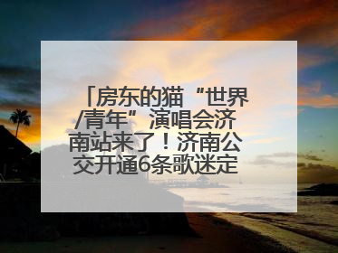 房东的猫“世界/青年”演唱会济南站来了！济南公交开通6条歌迷定制专线