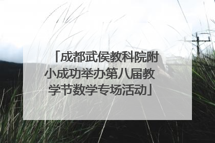 成都武侯教科院附小成功举办第八届教学节数学专场活动
