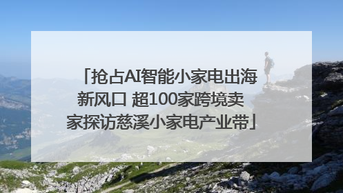 抢占AI智能小家电出海新风口 超100家跨境卖家探访慈溪小家电产业带