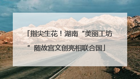 指尖生花！湖南“美丽工坊”随故宫文创亮相联合国