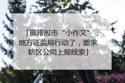 摸排股市“小作文”，地方证监局行动了，要求辖区公司上报线索