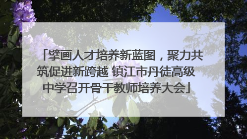 擘画人才培养新蓝图，聚力共筑促进新跨越 镇江市丹徒高级中学召开骨干教师培养大会
