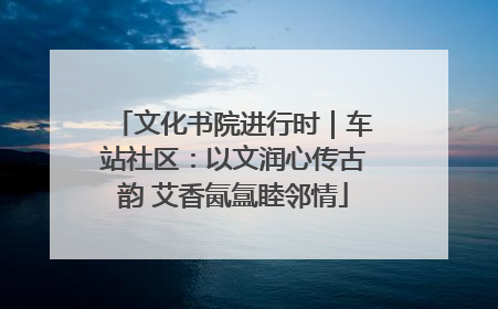 文化书院进行时｜车站社区：以文润心传古韵 艾香氤氲睦邻情