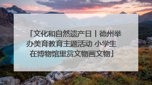 文化和自然遗产日丨德州举办美育教育主题活动 小学生在博物馆里赏文物画文物