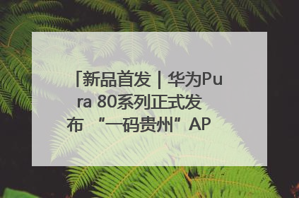 新品首发｜华为Pura 80系列正式发布 “一码贵州”APP抢先开售！