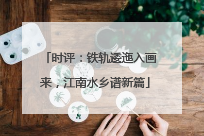 时评：铁轨逶迤入画来，江南水乡谱新篇