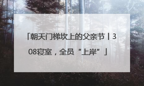 朝天门梯坎上的父亲节丨308寝室，全员“上岸”