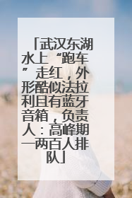 武汉东湖水上“跑车”走红，外形酷似法拉利且有蓝牙音箱，负责人：高峰期一两百人排队