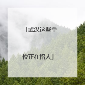 武汉这些单位正在招人