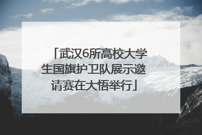 武汉6所高校大学生国旗护卫队展示邀请赛在大悟举行