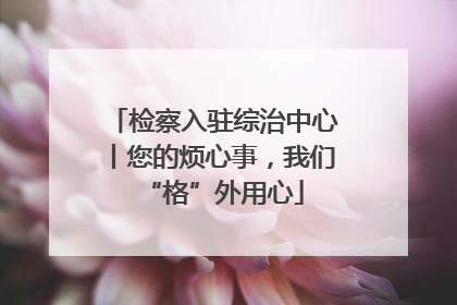 检察入驻综治中心丨您的烦心事，我们“格”外用心