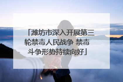 潍坊市深入开展第三轮禁毒人民战争 禁毒斗争形势持续向好