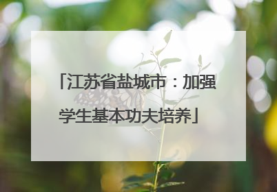 江苏省盐城市：加强学生基本功夫培养