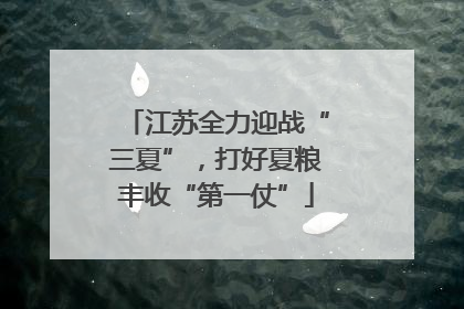 江苏全力迎战“三夏”，打好夏粮丰收“第一仗”