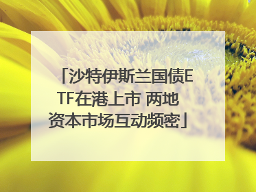沙特伊斯兰国债ETF在港上市 两地资本市场互动频密